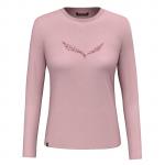 Longsleeve trekkingowy damski Salewa SOLIDLOGO DRY różowy 00-0000027341_6590