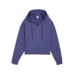 Bluza z kapturem damska Puma HER COMFORT CROP FULL-ZIP niebieska 68505646