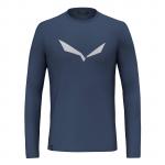 Longsleeve trekkingowy męski Salewa SOLIDLOGO DRY granatowy 00-0000027340_8670