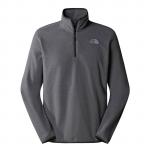 Polar męski The North Face 100 GLACIER 1/4 ZIP szary NF0A855W4HJ