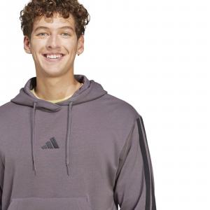 Bluza z kapturem męska adidas ESSENTIALS 3-STRIPES szara JE6365
