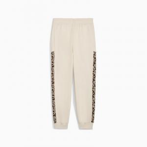 Spodnie dresowe damskie Puma ESS GRAPHIC ANIMAL COMFORT HIGH-WAIST beżowe 68808687