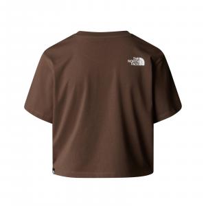 Koszulka damska The North Face SIMPLE DOME CROPPED SLIM brązowa NF0A87U41OI