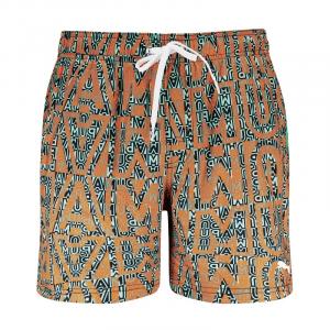 Kąpielówki męskie Puma SWIM PRINTED MID pomarańczowe 94705902