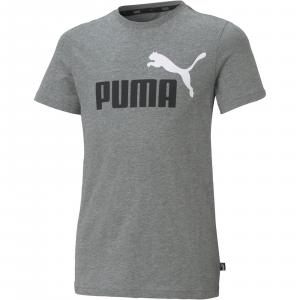 Koszulka chłopięca Puma ESSENTIALS+ 2 COL LOGO szara 58698503