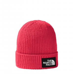 Czapka zimowa dziecięca The North Face BOX LOGO CUFFED różowa NF0A7WGCP2B