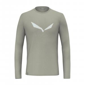 Longsleeve trekkingowy męski Salewa SOLIDLOGO DRY zielony 00-0000027340_5280