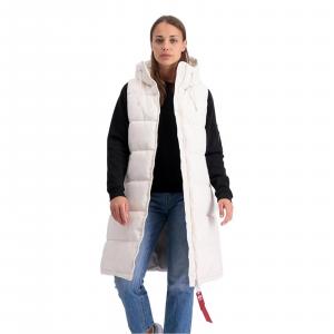 Bezrękawnik damski Alpha Industries LONG PUFFER biały 108002-578