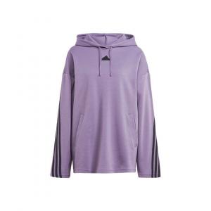 Bluza z kapturem damska adidas FUTURE ICONS 3-STRIPES fioletowa IL3023