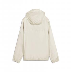 Kurtka z kapturem damska Puma ESS REGULAR WINBREAKER beżowa 68513387