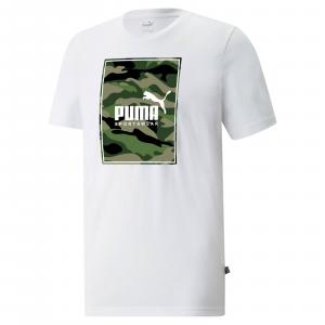 Koszulka męska Puma BOX LOGO CAMO biała 84908502