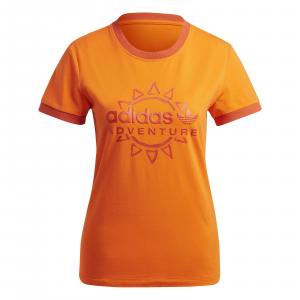 Koszulka damska adidas Adventure Cali pomarańczowa IC5525