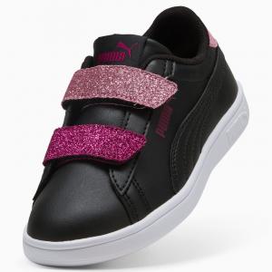 Buty sportowe dziewczęce Puma SMASH 3.0 L GLITTER VELCRO V PS czarne 39560907