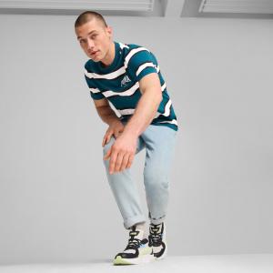 Koszulka męska Puma SQUAD STRIPE AOP zielona 68179322