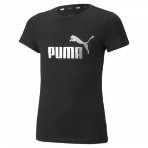 Koszulka dziewczęca Puma ESS+ LOGO czarna 84695301