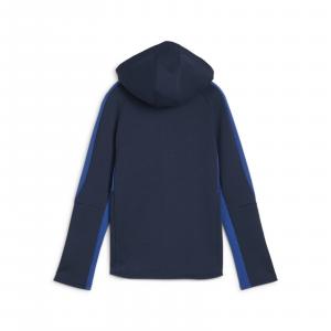 Bluza z kapturem chłopięca Puma EVOSTRIPE FULL-ZIP DK granatowa 67919614