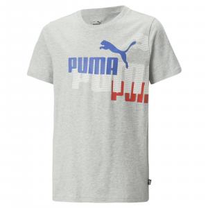 Koszulka chłopięca Puma ESS+ Logo Power szara 67326804