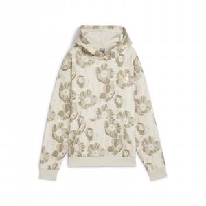Bluza z kapturem damska Puma ESS+ CLASS ACT AOP FL beżowa 68250087