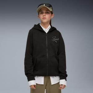 Bluza z kapturem dziewczęca Puma ESS SCRIPT FZ FL czarna 68925301