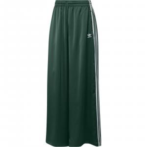 Spodnie dresowe damskie adidas SATIN WIDE LEG zielone IP2960