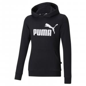 Bluza z kapturem dziewczęca Puma ESS LOGO TR czarna 58703001