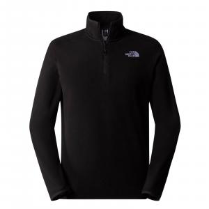 Polar męski The North Face 100 GLACIER 1/4 ZIP czarny NF0A855W4H0