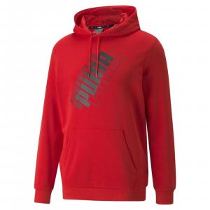 Bluza z kapturem męska Puma Power Logo czerwona 84737811