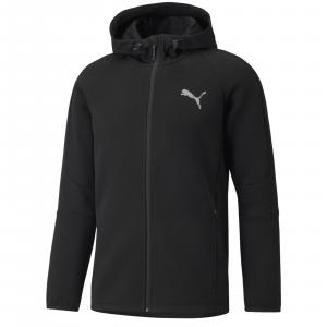 Bluza z kapturem męska Puma EVOSTRIPE FULL-ZIP czarna 58942401