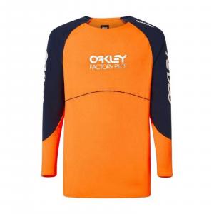 Longsleeve rowerowy męski Oakley MAVEN SCRUB JERSEY pomarańczowy FOA405431-9RB