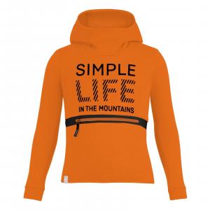 Bluza z kapturem dziecięca Salewa SIMPLE LIFE DRY pomarańczowa 00-0000027767_4530