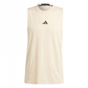 Tank top męski adidas D4T WORKOUT beżowy IS3825