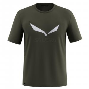 Koszulka męska Salewa SOLIDLOGO DRY zielona 00-0000027018_5280