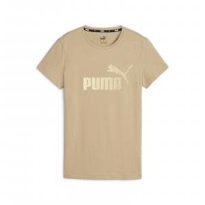 Koszulka damska Puma ESS+ METALLIC LOGO beżowa 84830383