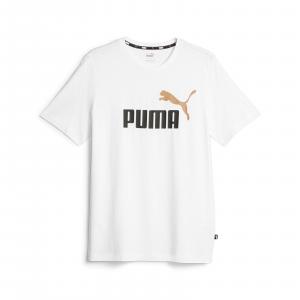 Koszulka męska Puma ESS+ 2 COL LOGO biała 58675953