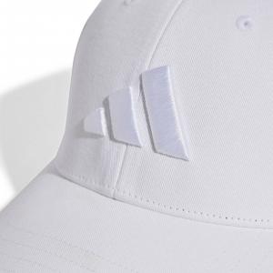 Czapka z daszkiem unisex adidas B-BALL TONAL biała JC8879