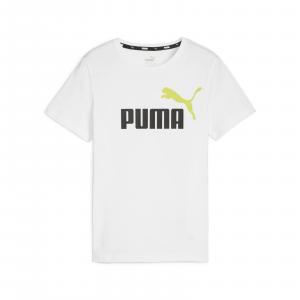 Koszulka chłopięca Puma ESS+ 2 COL LOGO biała 58698532