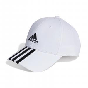 Czapka z daszkiem unisex adidas 3-STRIPES COTTON TWILL biała II3509