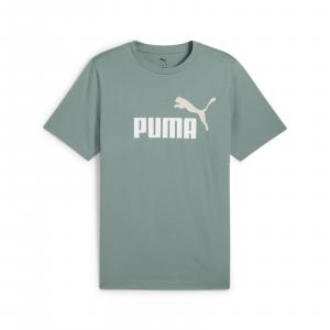 Koszulka męska Puma ESS 2 COLOR NO.1 LOGO zielona 68470830