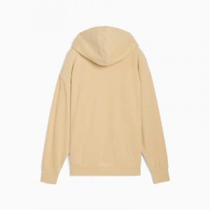 Bluza z kapturem damska Puma ESS ELEVATED COMFORT VELOUR RIB beżowa 68810783