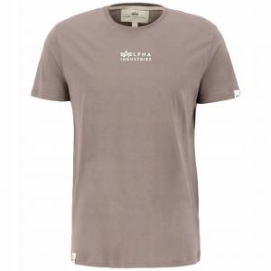 Koszulka męska Alpha Industries ORGANICS EMB brązowa 118529-628