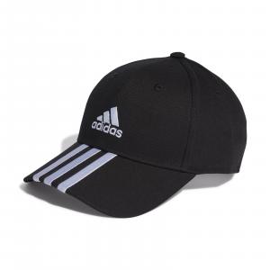 Czapka z daszkiem unisex adidas 3-STRIPES COTTON TWILL czarna IB3242