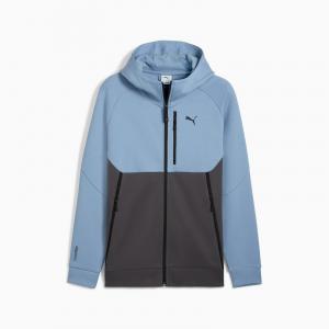 Bluza z kapturem męska Puma PUMATECH FULL-ZIP DK niebieska 62967434