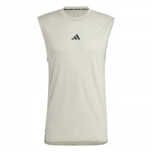 Tank top męski adidas POWER WORKOUT beżowy IQ1821