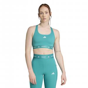 Stanik sportowy damski adidas TECHFIT turkusowy JW7245