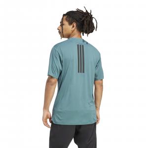 Koszulka treningowa męska adidas POWER 3-STRIPES turkusowa JV9712