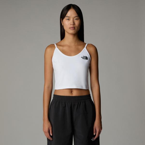 Crop top damski The North Face SLIM CROP TANK biały NF0A55AQFN4