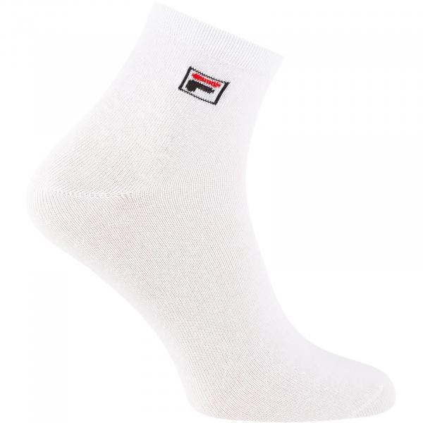 Skarpety unisex Fila QUARTER PLAIN 3-PACK białe F9303-300