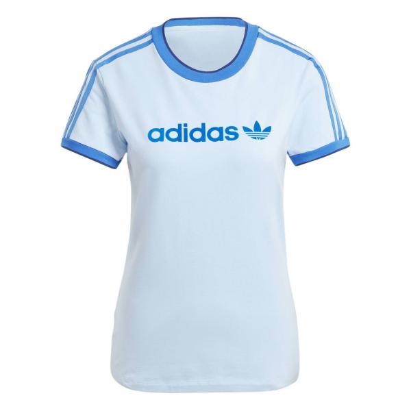 Koszulka damska adidas BADGE SLIM niebieska IZ2674