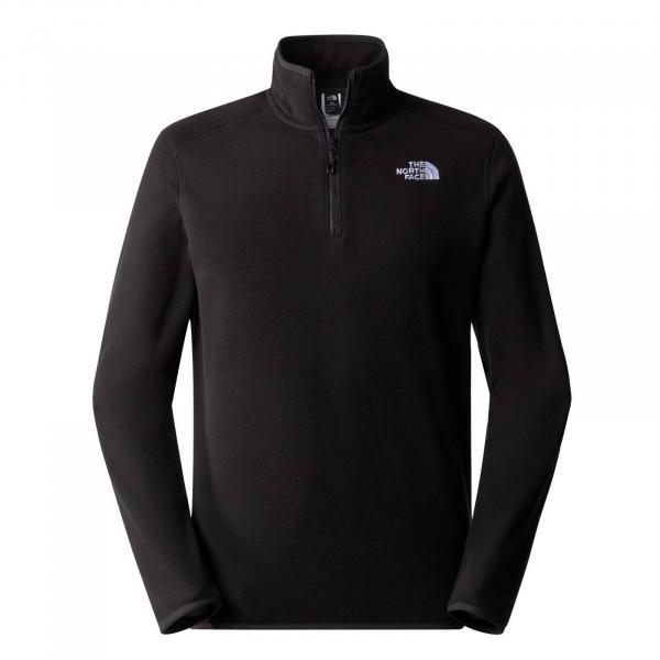 Polar męski The North Face 100 GLACIER 1/4 ZIP czarny NF0A855WJK3