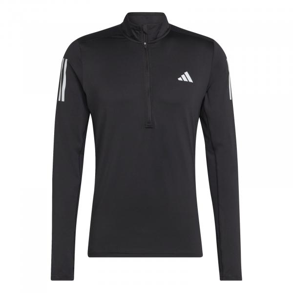 Longsleeve męski adidas OWN THE RUN 1/4 ZIP czarny IK9562